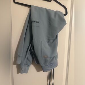 FIGS Zamora Jogger Scrub Pants Dusty Blue